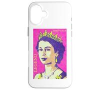 Custodia per iPhone 16 Plus BRITISH UK QUE%N ELIZA%BETH II MONARCH LEGEND REGNO UNITO