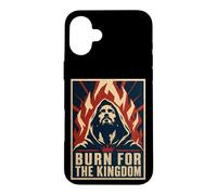 Custodia per iPhone 16 Plus Brucia per il revival del fuoco cristiano del regno