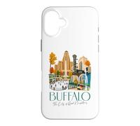 Custodia per iPhone 16 Plus Buffalo, skyline di New York, souvenir della città dei buoni vicini