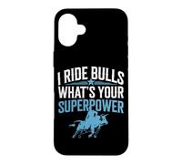 Custodia per iPhone 16 Plus Bull Riding Rodeo Cowboy Life, regalo professionale per Bull Rider