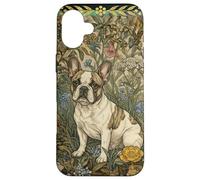 Custodia per iPhone 16 Plus Bulldog francese Cervo Pied Brindle Cottagecore Frenchie