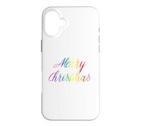 Custodia per iPhone 16 Plus Buon Natale Gay Arte Arcobaleno Queer Holiday Amore LGBTQ