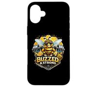Custodia per iPhone 16 Plus Buzzed & Strong Bee Honey Bilanciere Grafica