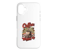 Custodia per iPhone 16 Plus Caffè quando ti svegli