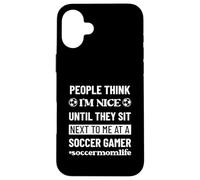 Custodia per iPhone 16 Plus Calcio Mamma Vita Divertente Snarky Umorismo Sarcasmo
