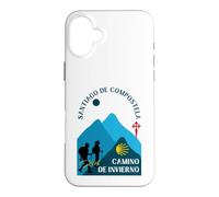 Custodia per iPhone 16 Plus Camino de Invierno Coppia Pellegrini Santiago Compostela 2026