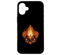 Custodia per iPhone 16 Plus Campfire Fleur-De-Lis Abstract Scouting Logo Art