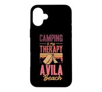 Custodia per iPhone 16 Plus Camping Is My Therapy Avila Beach California Campeggio per famiglie