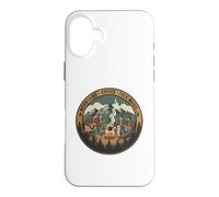 Custodia per iPhone 16 Plus Camping Vacation Mountains Coffee And Folk Music