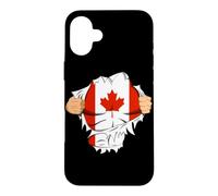 Custodia per iPhone 16 Plus Canadian Superhero Canada Flag Patriot Gift