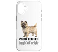 Custodia per iPhone 16 Plus Cane Cairn Terrier che scava problemi dal primo animale domestico