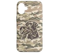 Custodia per iPhone 16 Plus Cane da laboratorio retrò, mimetico, mimetico, da laboratorio, Labrador Southern