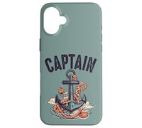 Custodia per iPhone 16 Plus Capitano Vela Con Barca A Vela Ancora Barca Guida Nautica