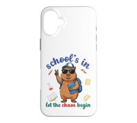 Custodia per iPhone 16 Plus Capybara Back To School Vibes Scuole In Let The Chaos Begin