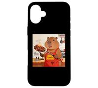 Custodia per iPhone 16 Plus Capybara Cooking Grill BBQ Funny Gift Capybara