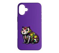 Custodia per iPhone 16 Plus Capybara Mexican Sugar Skull Calavera Viva Mexico Party