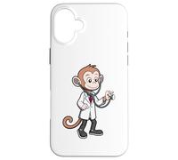 Custodia per iPhone 16 Plus Caring Monkey Doctor Stetoscopio Healthcare