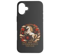 Custodia per iPhone 16 Plus Carino 2026 Cavallo Royalty Zodiac Lady Fortune Equitazione 1978