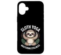 Custodia per iPhone 16 Plus Carino Bradipo Yoga Mastering Stillness Meditazione