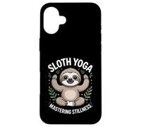 Custodia per iPhone 16 Plus Carino Bradipo Yoga Mastering Stillness Meditazione
