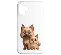 Custodia per iPhone 16 Plus Carino Cairn Terrier Dog and Puppy Pet Lover Art