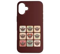 Custodia per iPhone 16 Plus Carino Mothman Valentine Puns Cryptid Lover Cards