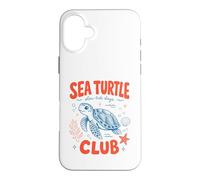 Custodia per iPhone 16 Plus Carino Sea Turtle Club Slow Tide Days Ocean Beach Life Lover