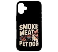Custodia per iPhone 16 Plus Carne affumicata per cani, divertente barzelletta alla griglia