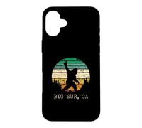 Custodia per iPhone 16 Plus Cartello della pace Big Sur California Sasquatch, motivo: Bigfoot