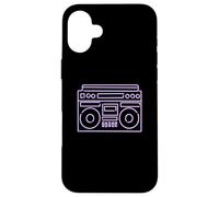 Custodia per iPhone 16 Plus Cassette Audio Tape 80s Retro Music Old Mix Pencil