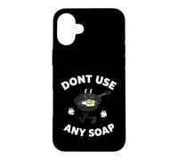 Custodia per iPhone 16 Plus Cast Iron Skillet Funny Dont Use Any Soap Retro Pan