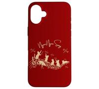 Custodia per iPhone 16 Plus Cat Singing Voice | Direttore d'orchestra | Gatto carino | Kitten Song | Guarigione | Cinque note | Amante della musica