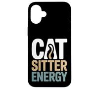 Custodia per iPhone 16 Plus Cat Sitter Energy Divertente Cat Lover Pet Sitter