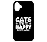 Custodia per iPhone 16 Plus Cats Make Me Happy You Not So Much Humans Make My Head Hurt