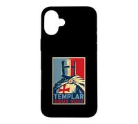 Custodia per iPhone 16 Plus Cavaliere del Santo Crociato Armatura TEMPLAR DEUS VULT