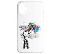 Custodia per iPhone 16 Plus Cavallo colorato Graffiti Street Art Painter Artist Horse
