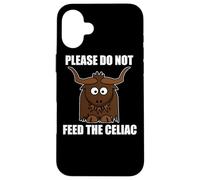 Custodia per iPhone 16 Plus Celiachia Divertente Si prega di non nutrire il celiachia