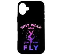 Custodia per iPhone 16 Plus Cerchio aereo, perché camminare quando si può volare, regali di yoga aereo