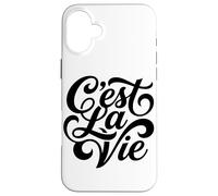Custodia per iPhone 16 Plus C'est La Vie - Citazione in francese con scritta in inglese "That's Life"
