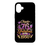 Custodia per iPhone 16 Plus Chapter 76 Fabulous Since 1950 76th Birthday Women Girls