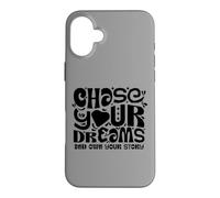 Custodia per iPhone 16 Plus Chase Your Dreams, white/black