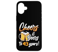 Custodia per iPhone 16 Plus Cheers & Beers To 43 Years 43 Compleanno Ragazzo 43 Anni