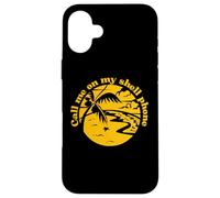 Custodia per iPhone 16 Plus Chiamami sul mio telefono Shell Ocean Beach Vibe