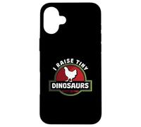 Custodia per iPhone 16 Plus Chicken Lover Chicken Allever Funny I raise Tiny Dinosaurs
