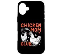 Custodia per iPhone 16 Plus Chicken Mom Club Farm Farmer Mamma Festa della mamma Agricoltore