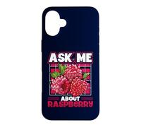 Custodia per iPhone 16 Plus Chiedimi informazioni su Raspberry Cute Raspberry Joke