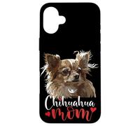Custodia per iPhone 16 Plus Chihuahua Mamma Capelli Lunghi Chiwawa Cane Il Cane Madre