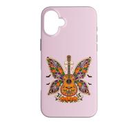 Custodia per iPhone 16 Plus Chitarra gioiello ali di farfalla western cowgirl Halloween
