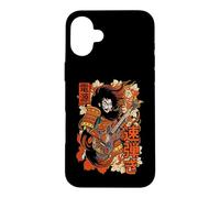 Custodia per iPhone 16 Plus Chitarrista Samurai Chitarra Elettrica Heavy Metal Music