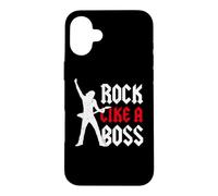 Custodia per iPhone 16 Plus Chitarrista Solista Ritmico Rock Band Rock Like A Boss